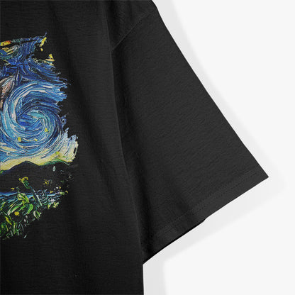 Starry Night Tan Chihuahua Art-Inspired T-Shirt