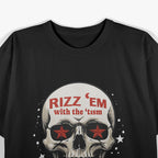 Cool Skull Graphic Rizz ’Em With the ’Tism Aesthetic T-Shirt