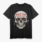 Cool Skull Graphic Rizz ’Em With the ’Tism Aesthetic T-Shirt