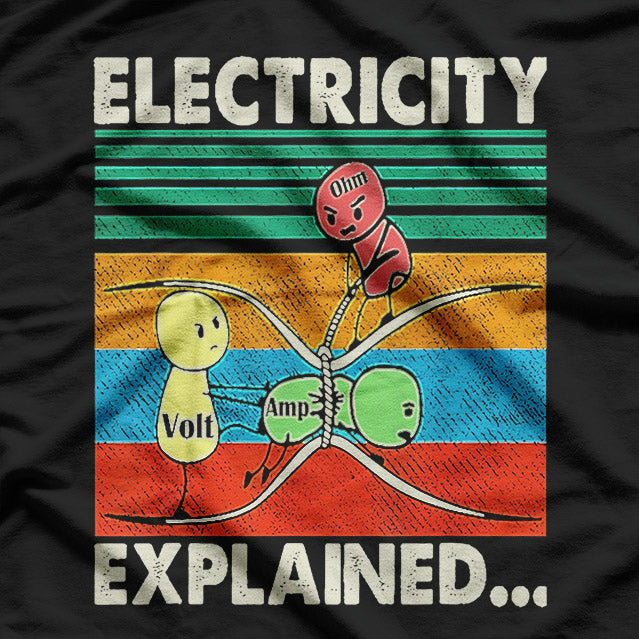 Electricity Explained by Ant - A Tiny Powerhouse of Knowledge T-Shirt