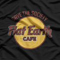 Flat Earth Café: Sip, Relax, and Question T-Shirt