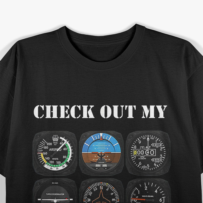 Pilot Aviation – Check Out My Six Pack Flying Airplane T-Shirt