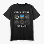Pilot Aviation – Check Out My Six Pack Flying Airplane T-Shirt
