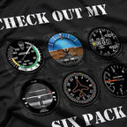 Pilot Aviation – Check Out My Six Pack Flying Airplane T-Shirt