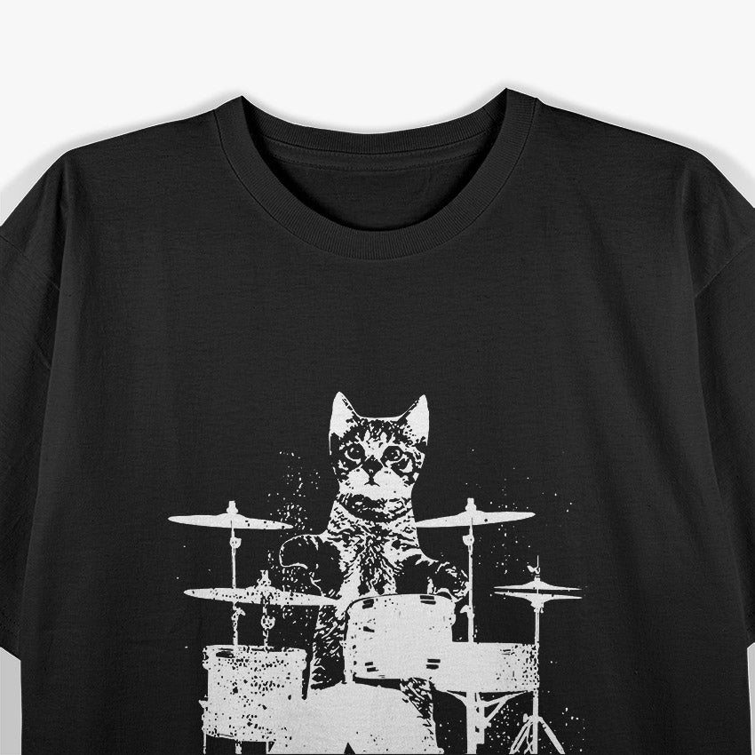 Punk Rockstar Kitten Cool Cat Music T-Shirt