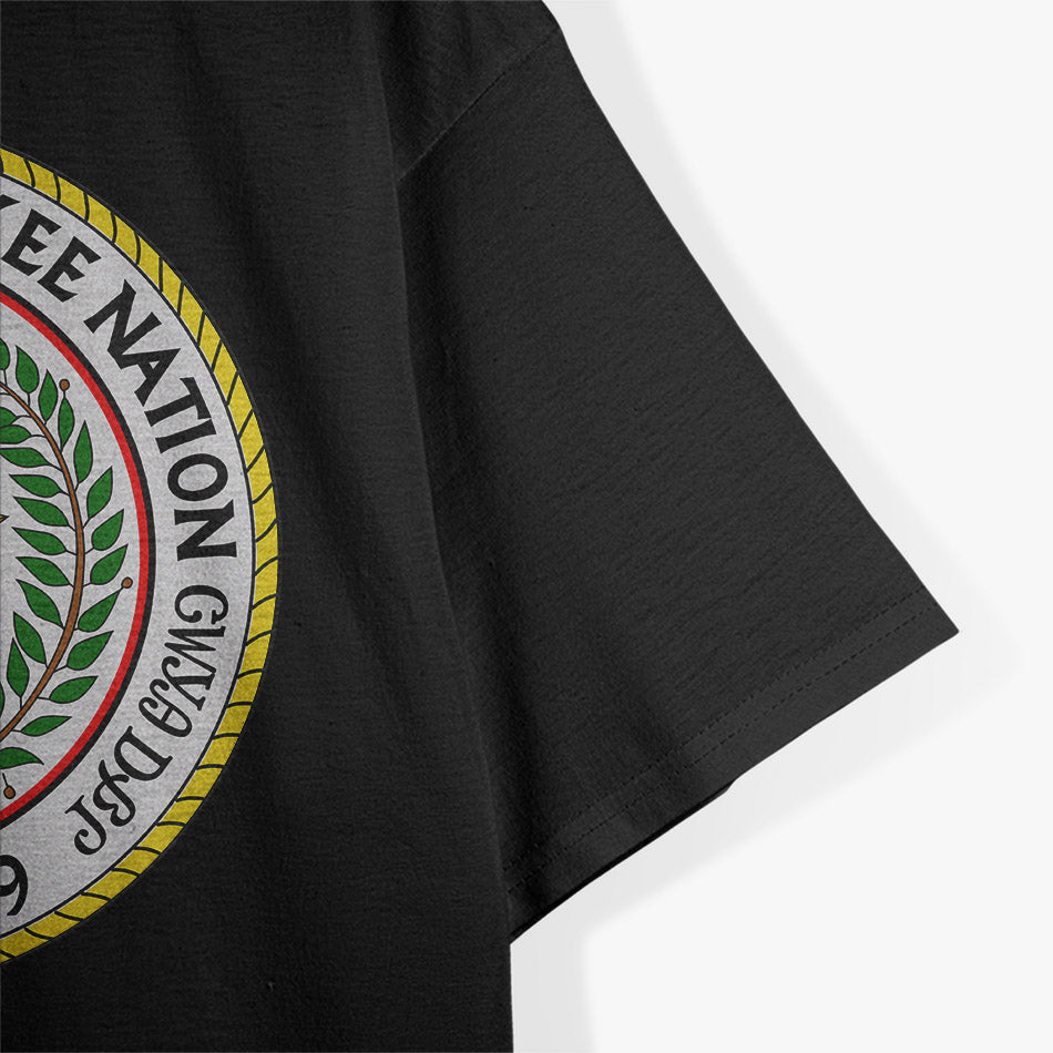 Cherokee Nation Inspired Seal Graphic Native Heritage T-Shirt