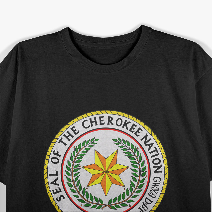 Cherokee Nation Inspired Seal Graphic Native Heritage T-Shirt