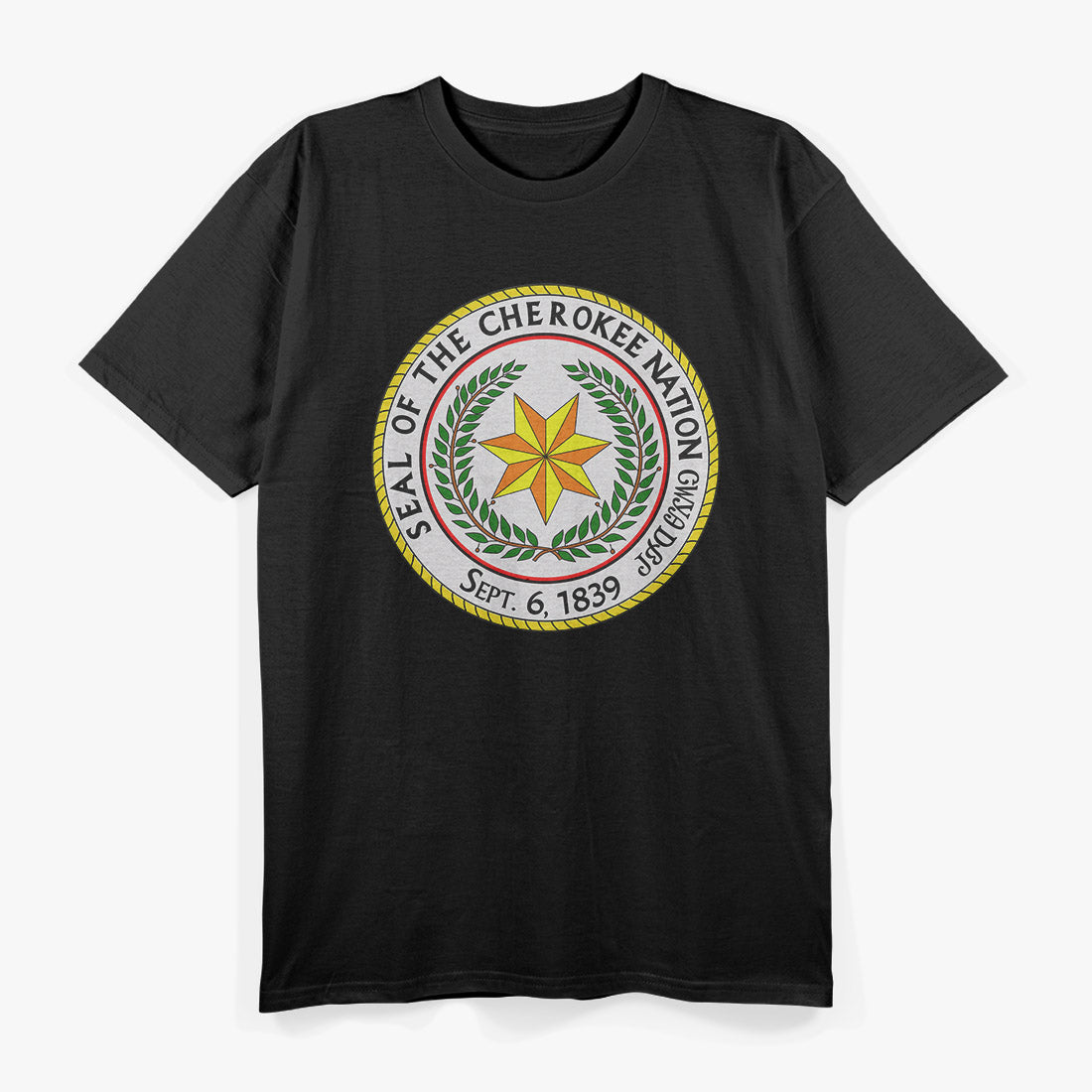 Cherokee Nation Inspired Seal Graphic Native Heritage T-Shirt