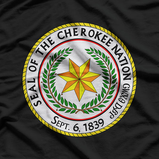Cherokee Nation Inspired Seal Graphic Native Heritage T-Shirt