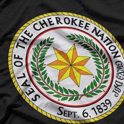 Cherokee Nation Inspired Seal Graphic Native Heritage T-Shirt
