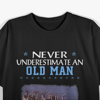 USS Ashtabula Never Underestimate an Old Man Navy Veteran T-Shirt