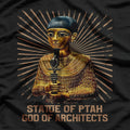 Famous Ancient Statue of Ptah - God of Architects T-Shirt