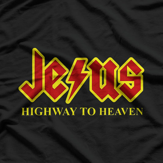 Christ Jesus Highway To Heaven Superhero Christian T-Shirt