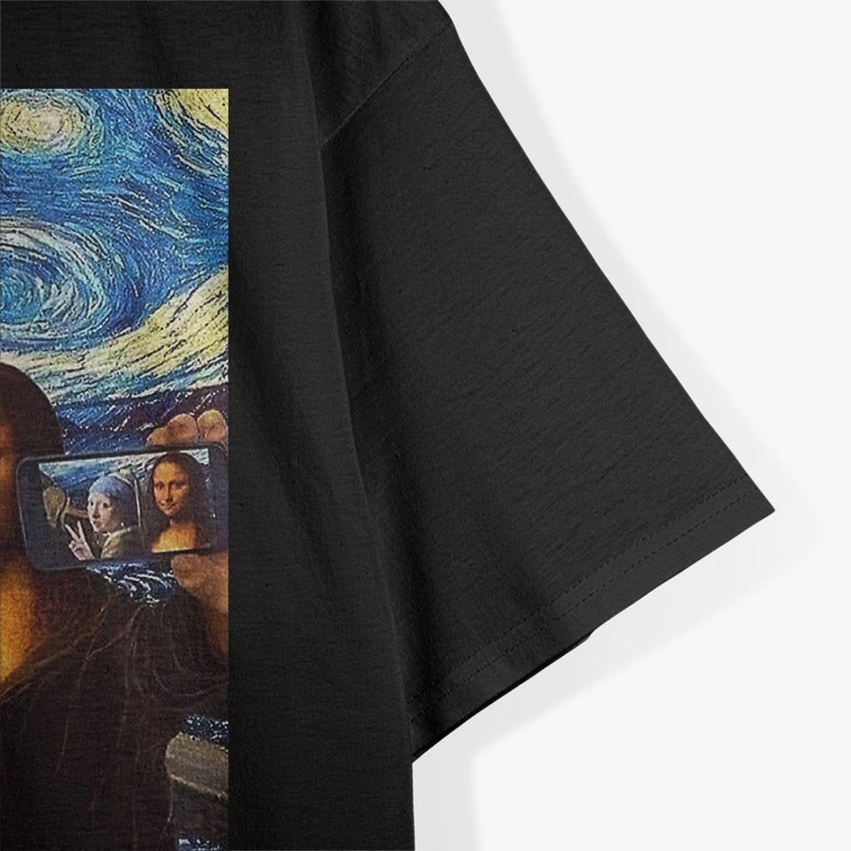 Monalisa, Girl with a Pearl Earring, The Scream, & Starry Night T-Shirt