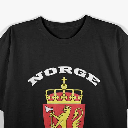 Norge Coat of Arms Vintage Norwegian Flag Heritage Gift T-Shirt