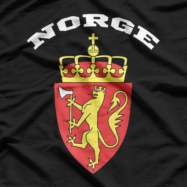 Norge Coat of Arms Vintage Norwegian Flag Heritage Gift T-Shirt
