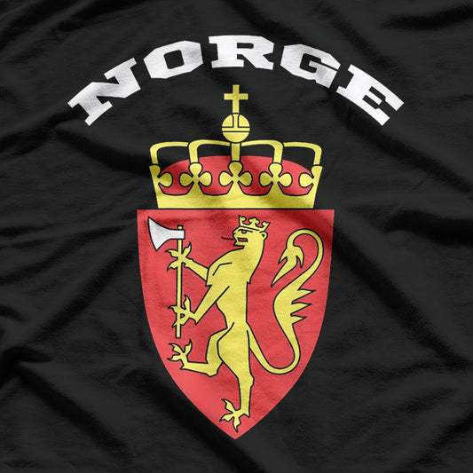 Norge Coat of Arms Vintage Norwegian Flag Heritage Gift T-Shirt