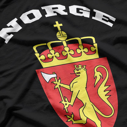Norge Coat of Arms Vintage Norwegian Flag Heritage Gift T-Shirt