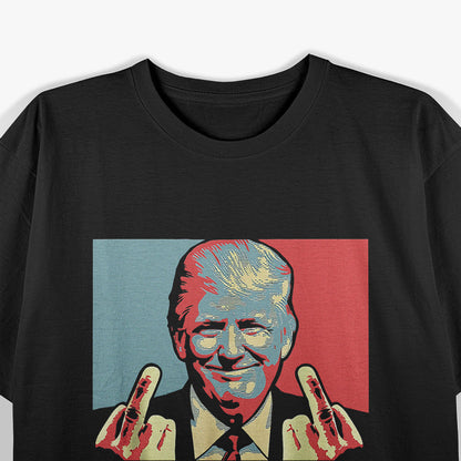 Bold Trump Gesture vs. Biden Funny Political Humor T-Shirt