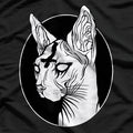 Occult Black Sphynx Cat Gothic Dark Witchcraft Mystic Art T-Shirt