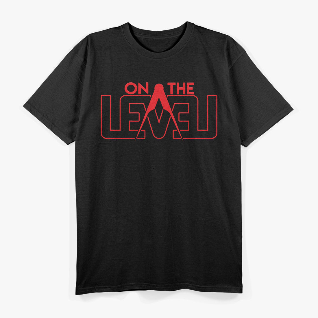 On The Level: Clean & Classic Masonic Logo T-Shirt