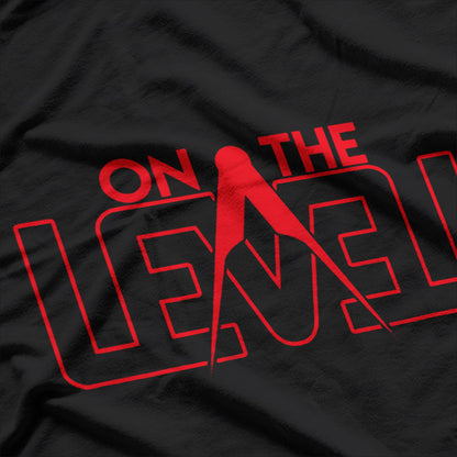 On The Level: Clean & Classic Masonic Logo T-Shirt