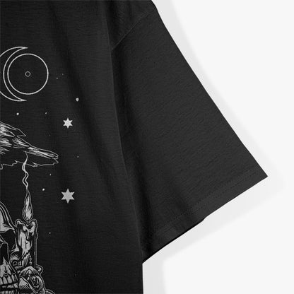 Black Crow Raven Skull Gothic Dark Art T-Shirt
