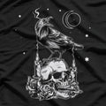 Black Crow Raven Skull Gothic Dark Art T-Shirt
