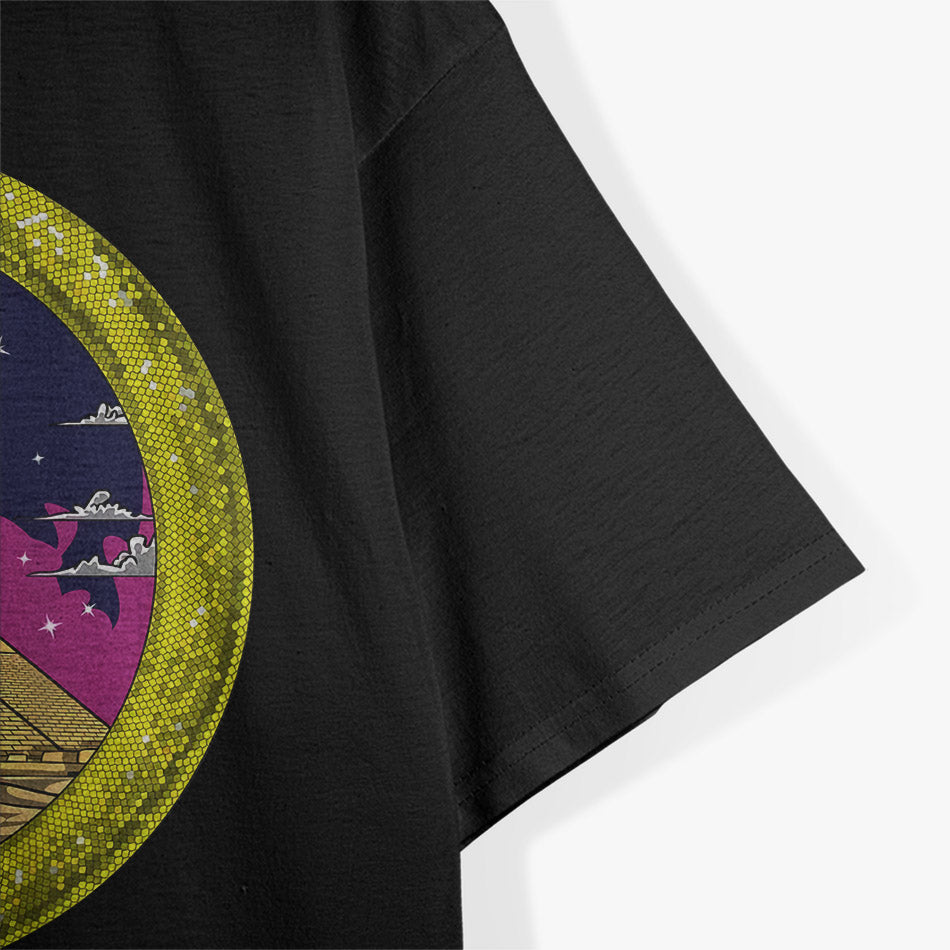 Ouroboros & Eye of Horus: Egyptian Mysticism & Pyramid Symbolism T-Shirt