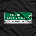 New Jersey Pork Roll Egg & Cheese – Highway Sign Jersey Shore Style T-Shirt