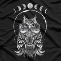 Owl & Moon Phases: Witchcore Mystical Aesthetic T-Shirt