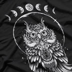 Owl & Moon Phases: Witchcore Mystical Aesthetic T-Shirt
