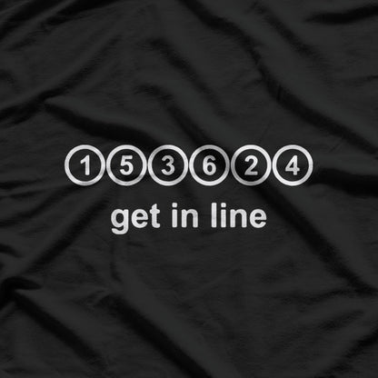 Straight Six Engine Graphic Get in Line Cylinder T-Shirt