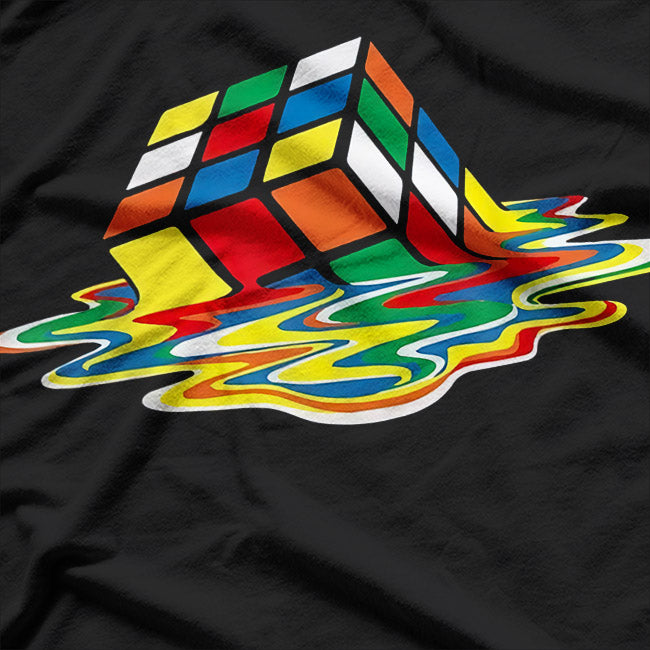 Retro Rubik’s Cube Melted: Gamer Nostalgia T-Shirt