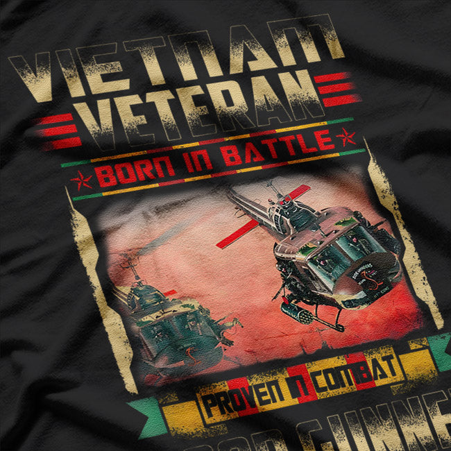 Vietnam Veteran UH-1 Huey Helicopter Military Gift T-Shirt