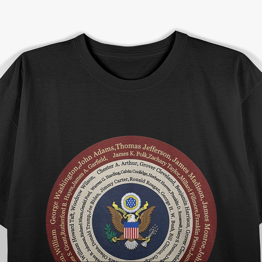 All Presidents of the United States: Patriotic History T-Shirt