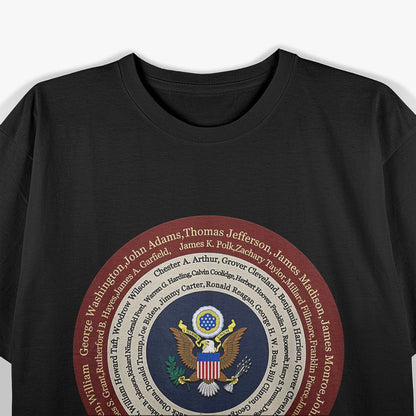 All Presidents of the United States: Patriotic History T-Shirt