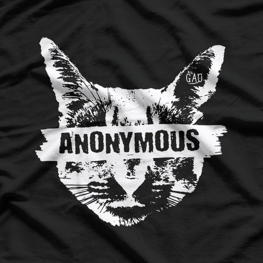 Funny Anonymous Cat – Meme Style Graphic T-Shirt