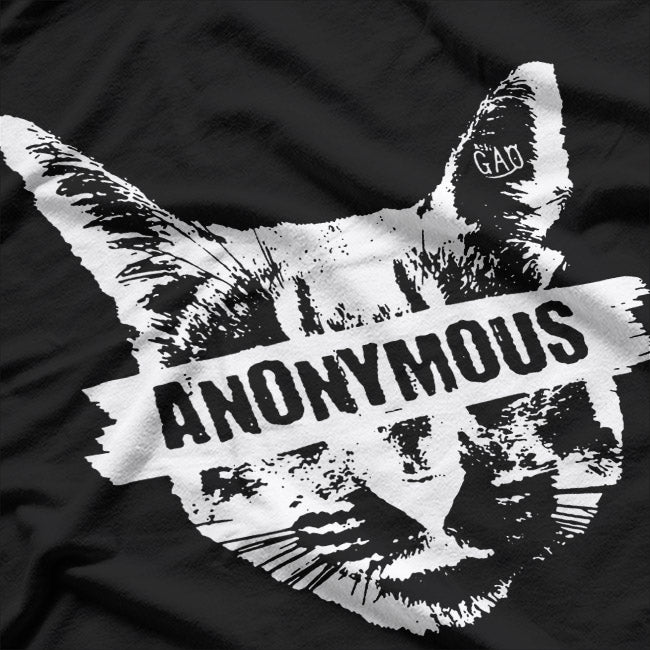 Funny Anonymous Cat – Meme Style Graphic T-Shirt