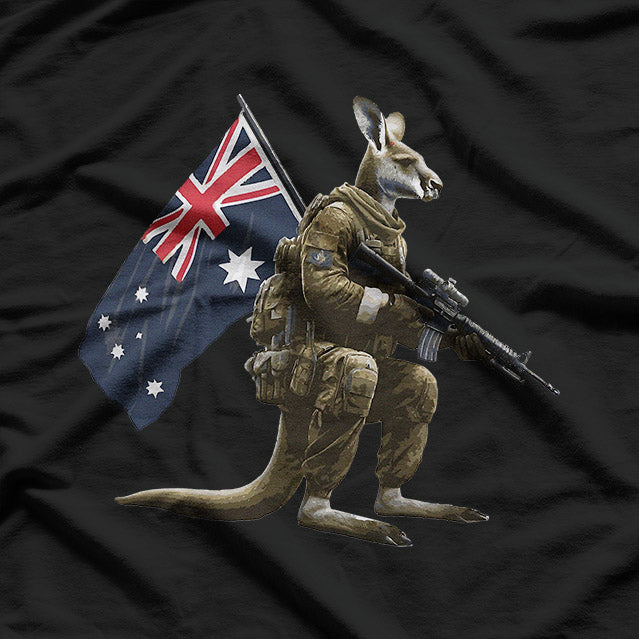 Aussie Flag Digger – Cool Animal Military Graphic T-Shirt