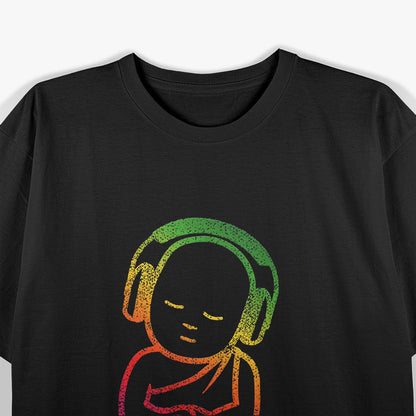 Buddha Headphones Buddhist DJ Music Lover T-Shirt