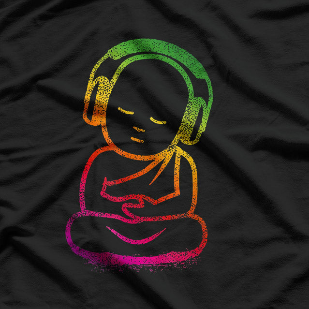 Buddha Headphones Buddhist DJ Music Lover T-Shirt