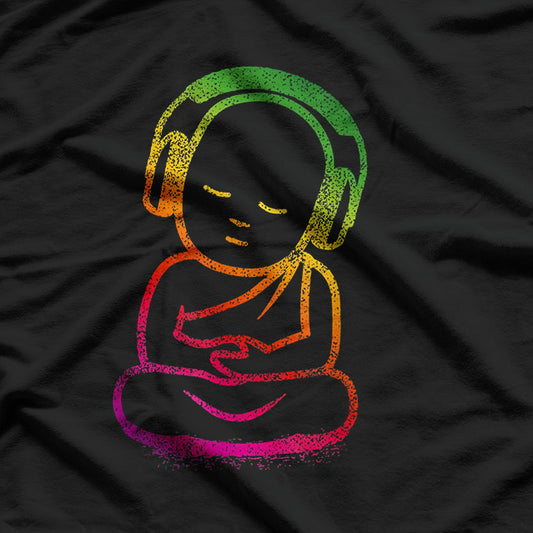 Buddha Headphones Buddhist DJ Music Lover T-Shirt