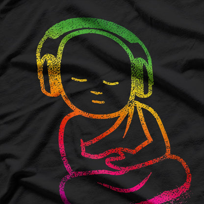 Buddha Headphones Buddhist DJ Music Lover T-Shirt