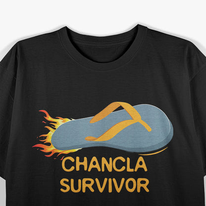 Chancla Survivor Funny Family Humor T-Shirt