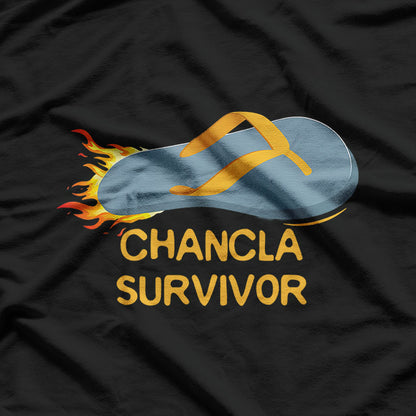 Chancla Survivor Funny Family Humor T-Shirt