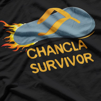 Chancla Survivor Funny Family Humor T-Shirt