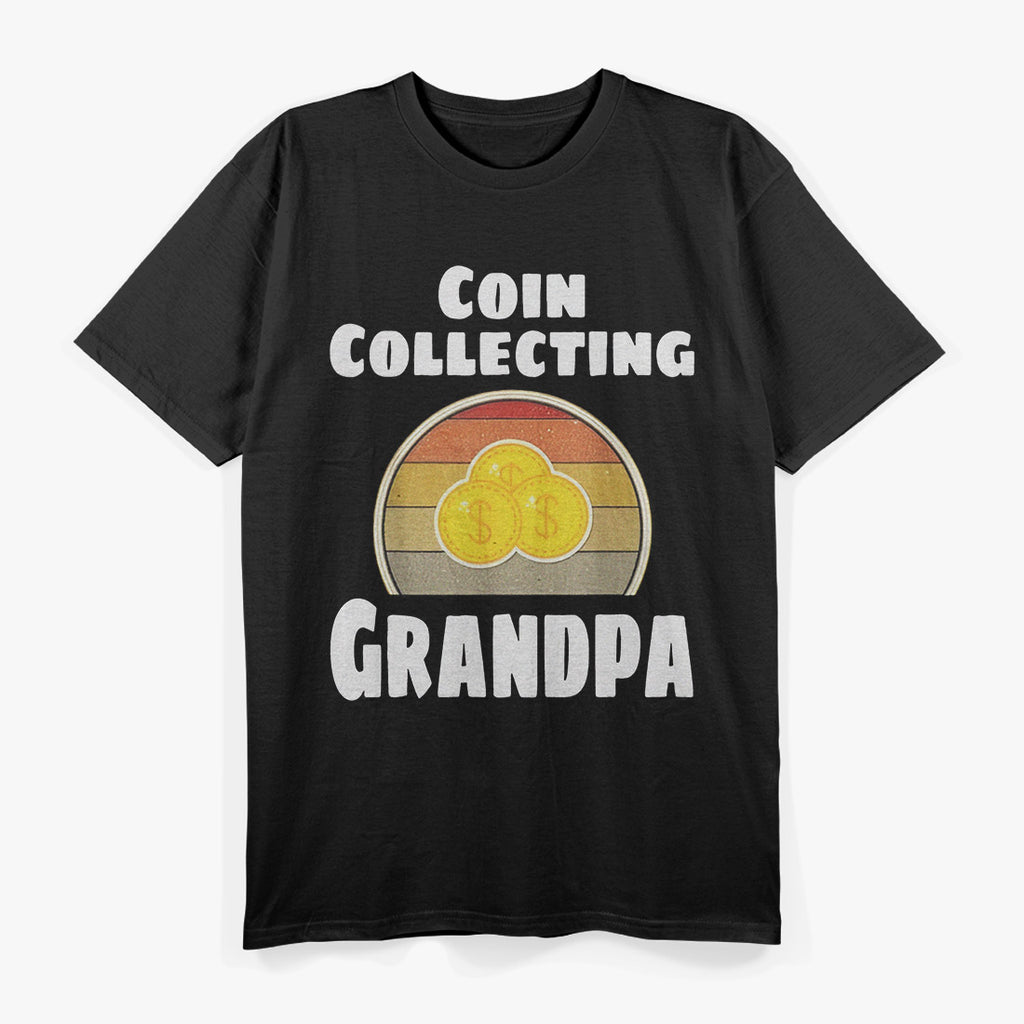 Retro Coin Collector – Funny Grandpa Hobby Design T-Shirt