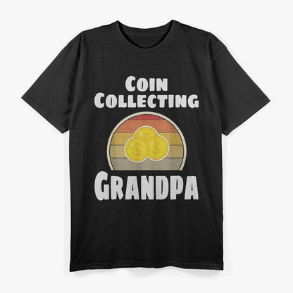 Retro Coin Collector – Funny Grandpa Hobby Design T-Shirt