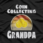 Retro Coin Collector – Funny Grandpa Hobby Design T-Shirt